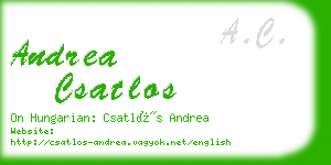 andrea csatlos business card